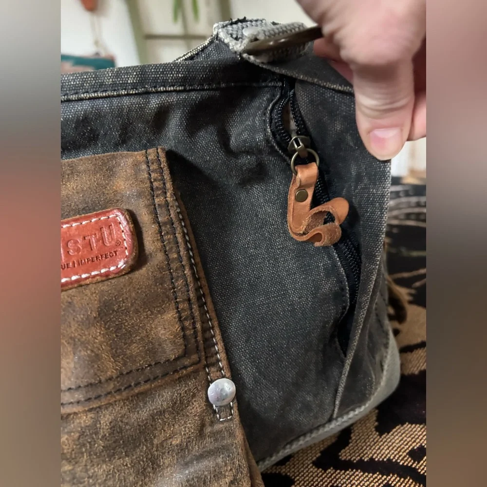 Bed/Stu Black and Brown Crossbody Bag - Picture 7 of 8